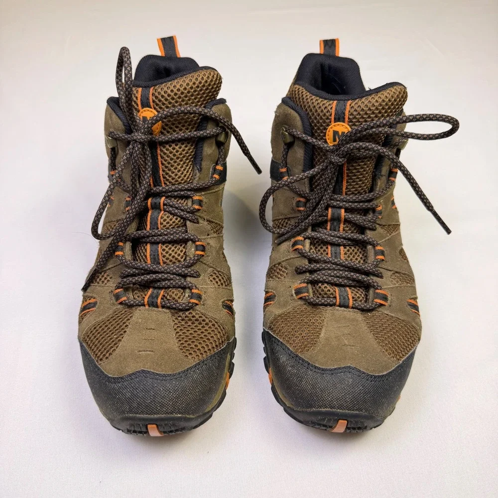 Merrell Alverstone Mid Waterproof Hiking Boots Mens 8‎ Brown Trail J375804C